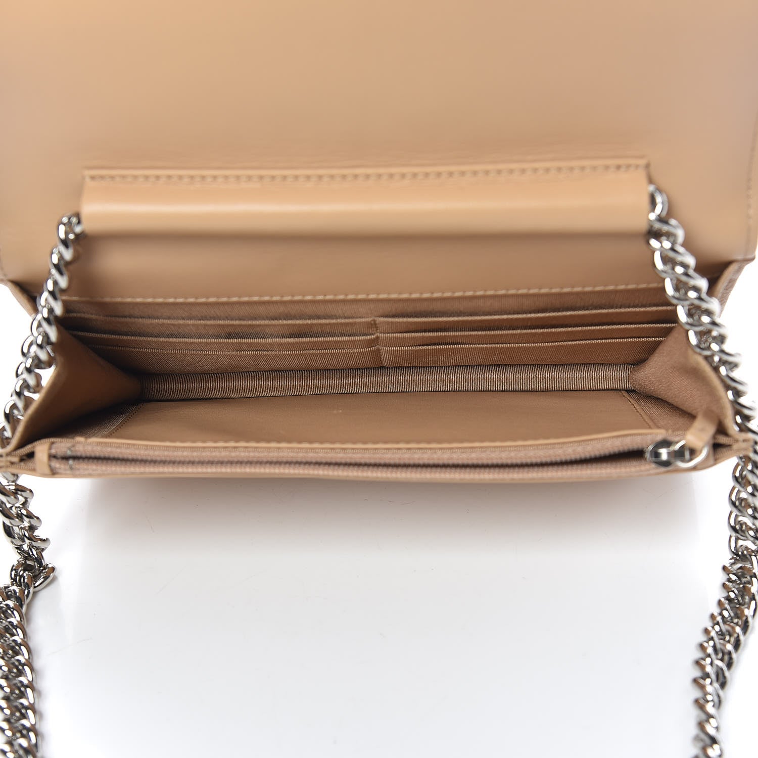 Chanel Caviar Quilted Boy Wallet On Chain WOC Beige 5 of 11
