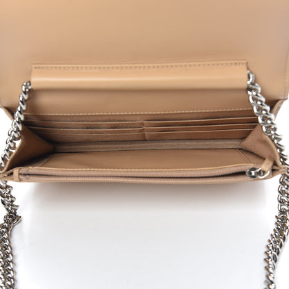 Chanel Caviar Quilted Boy Wallet On Chain WOC Beige 5 of 11