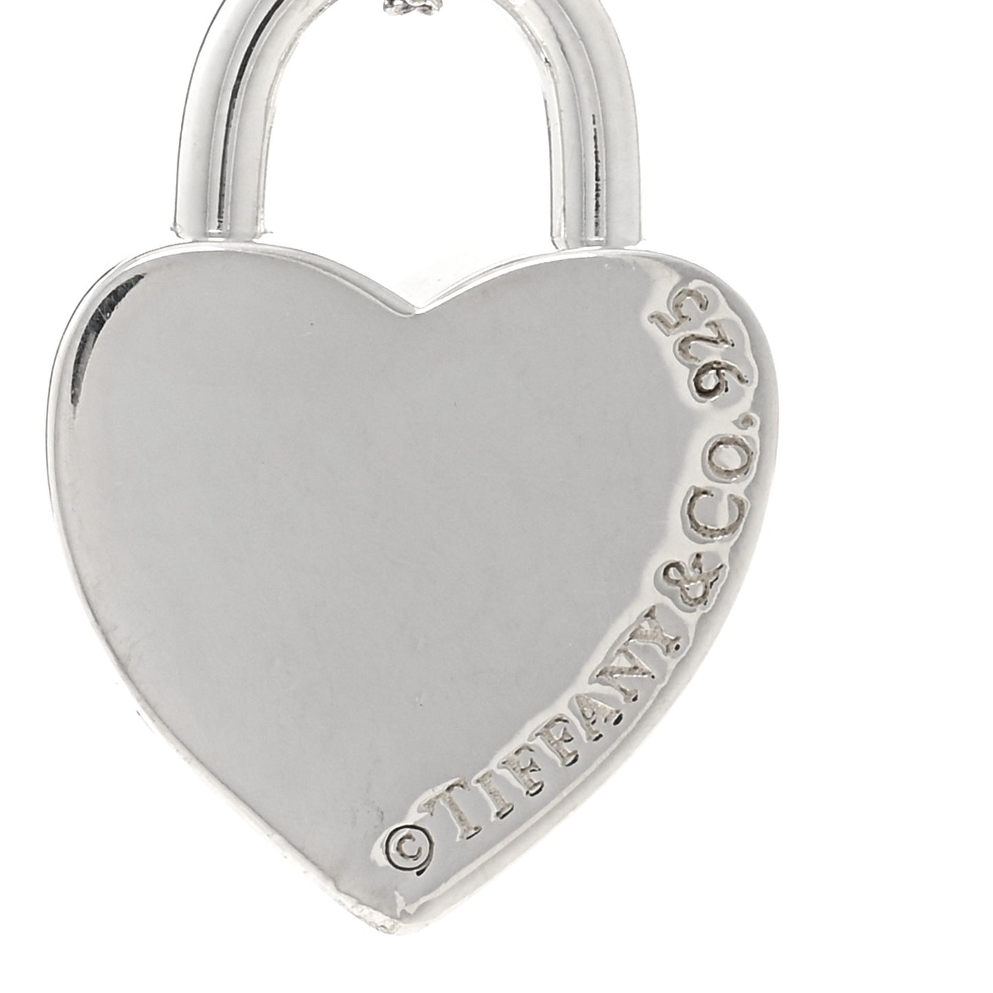 Sterling Silver Return to Tiffany Heart Lock Pendant Necklace