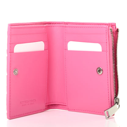 Bottega Veneta Nappa Intrecciato Bifold Zip Wallet Pink 5 of 7