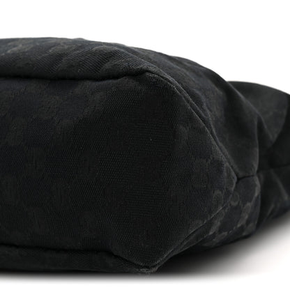 Gucci Monogram Medium Horsebit Chain Hobo Black 10 of 13