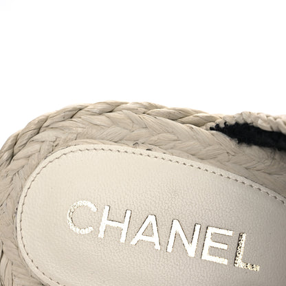 Chanel Raffia Camellia Flower Thong Sandals 38.5 Ivory 12 of 13