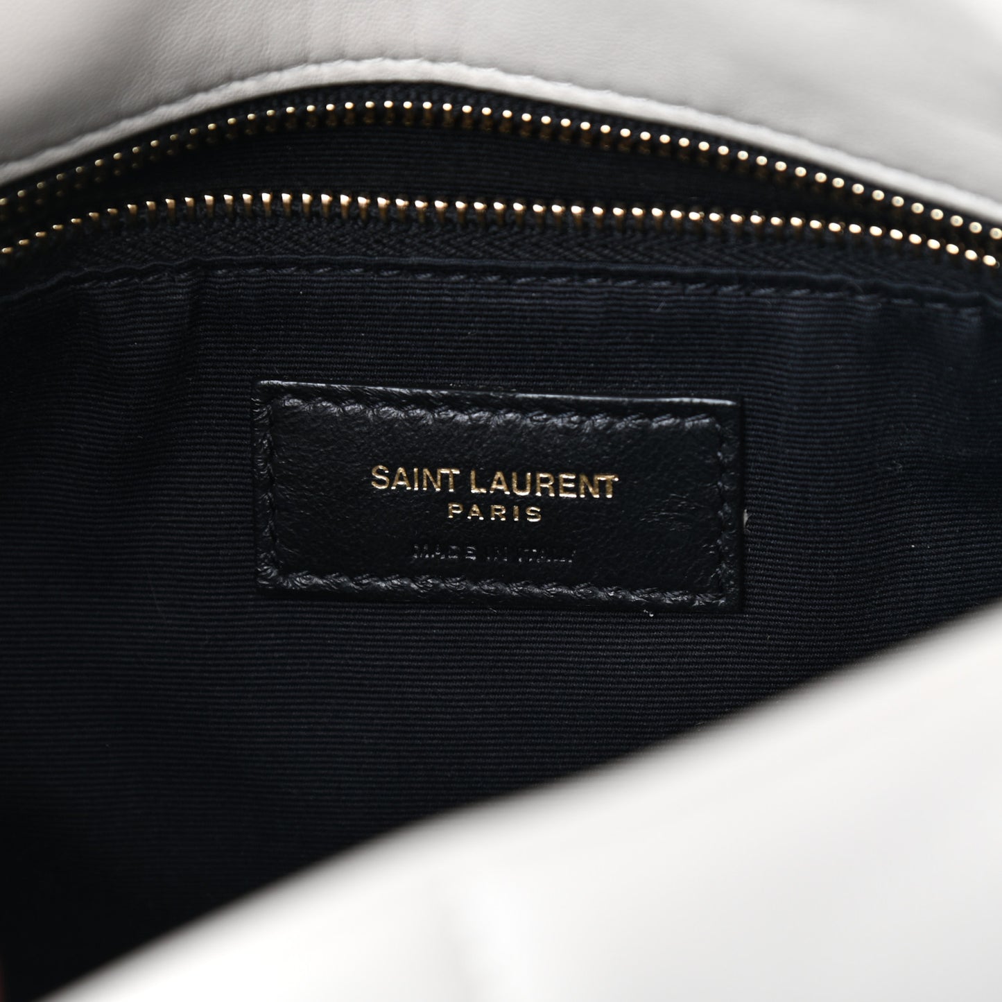 Lambskin Quilted Small Loulou Puffer Monogram Chain Satchel Crema Soft