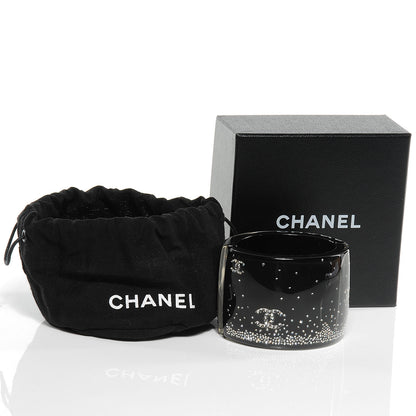 Chanel Resin Crystal CC Cuff Black 5 of 6