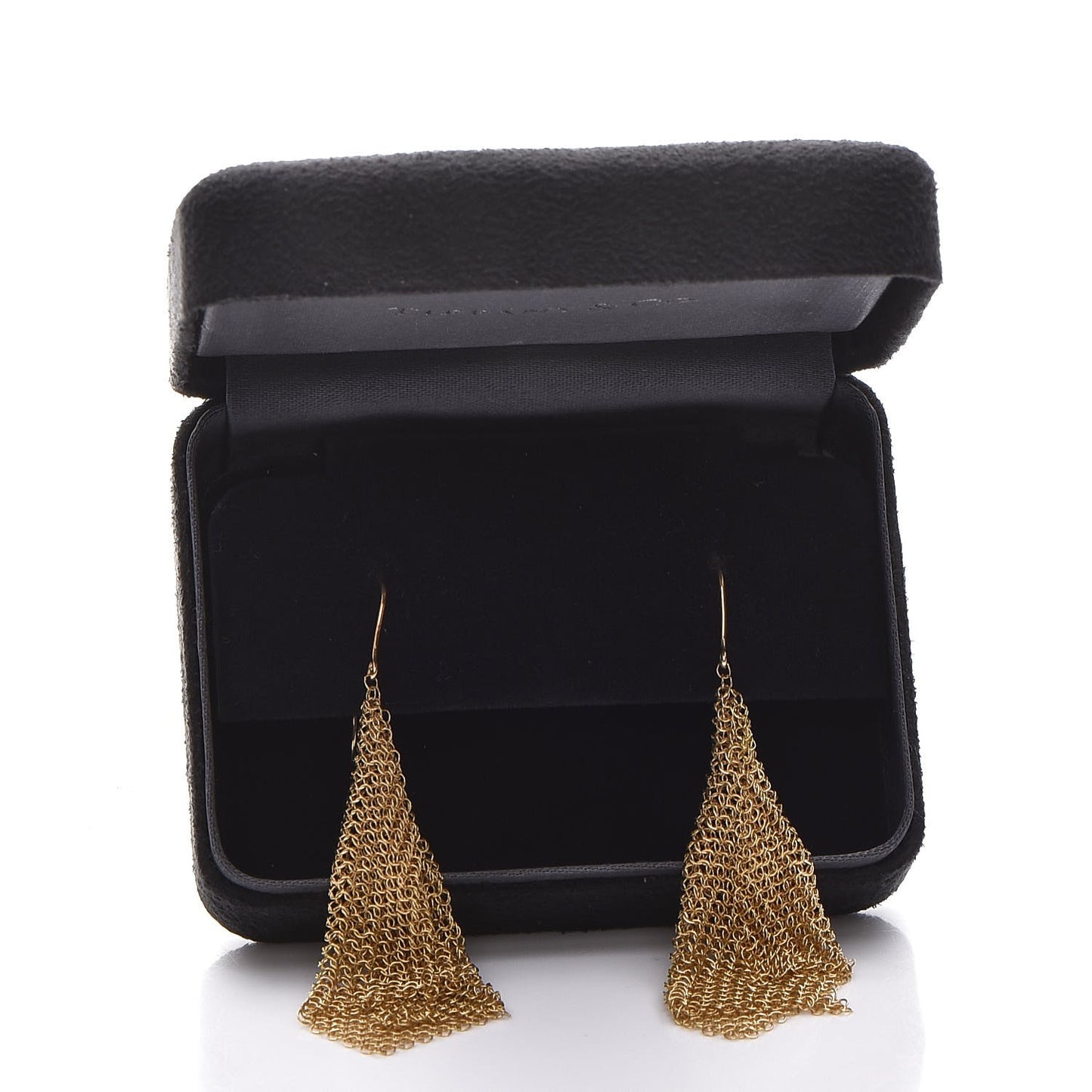 18K Yellow Gold Small Elsa Peretti Mesh Scarf Earrings