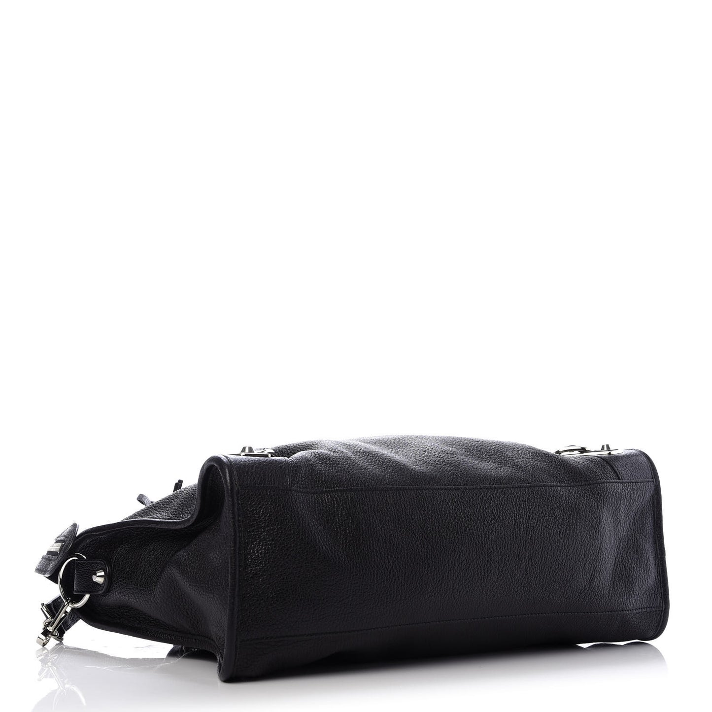 Chevre Silver Metallic Edge Hardware City Black