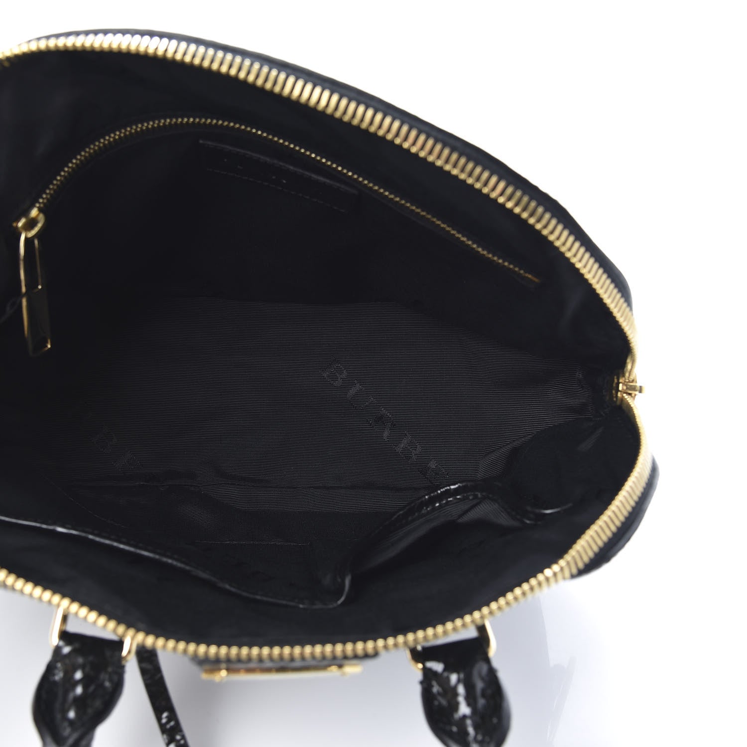 Burberry Patent Heritage Grain Small Orchard Bowling Bag Black 5 of 11