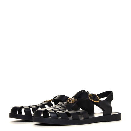 Gucci Rubber Mens Buckle Strap Sandal 11 Black 6 of 14