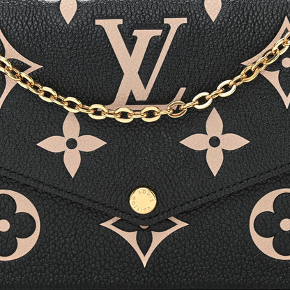 Louis Vuitton Empreinte Monogram Giant Felicie Pochette Black Beige 10 of 14