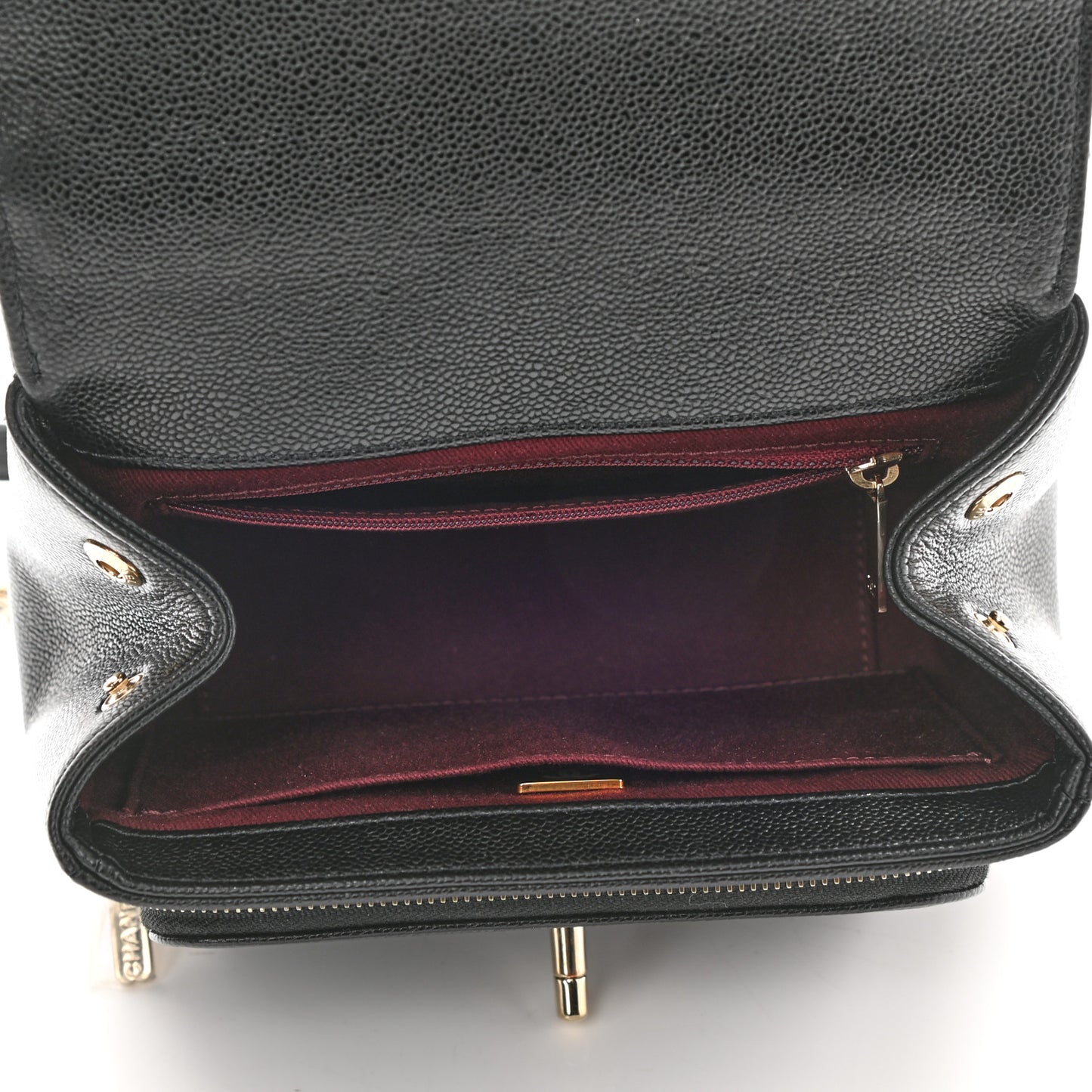 Caviar Quilted Small Business Affinity Flap Black