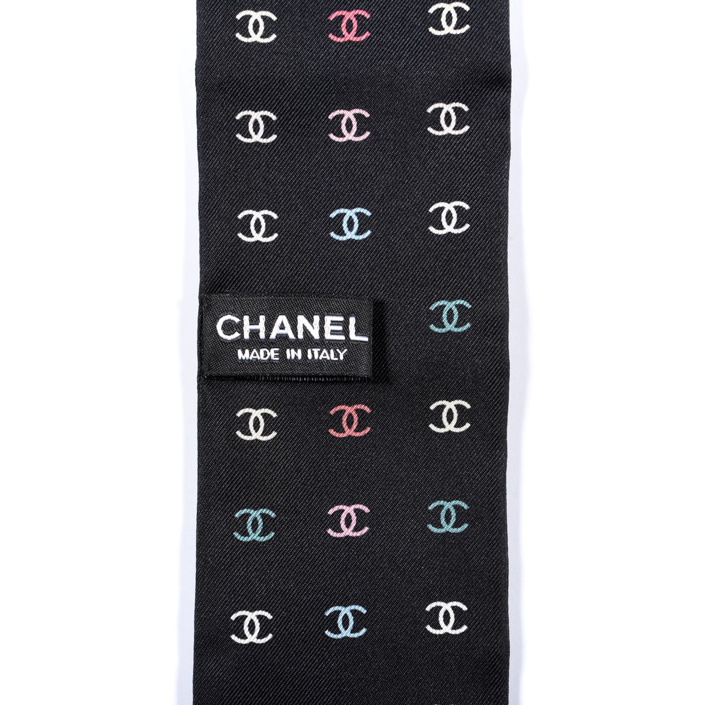 Silk Polka Dot CC Slim Bandeau Black Multicolor