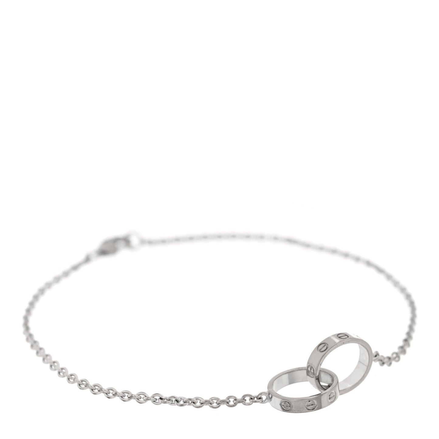 18K White Gold Interlocking LOVE Bracelet