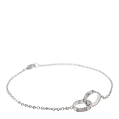 Cartier 18K White Gold Interlocking LOVE Bracelet 1 of 4