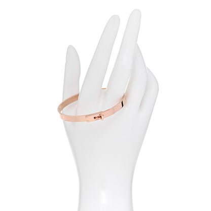 Hermes 18K Rose Gold Diamond PM Kelly Bracelet ST 2 of 5