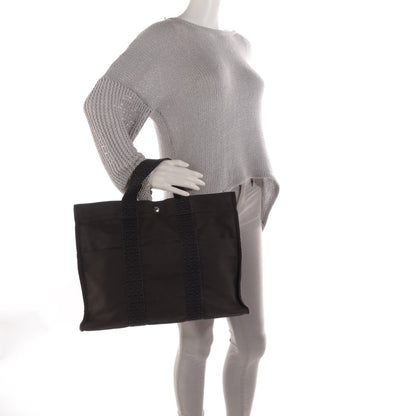 Hermes Canvas Herline Tote MM Grey 7 of 14