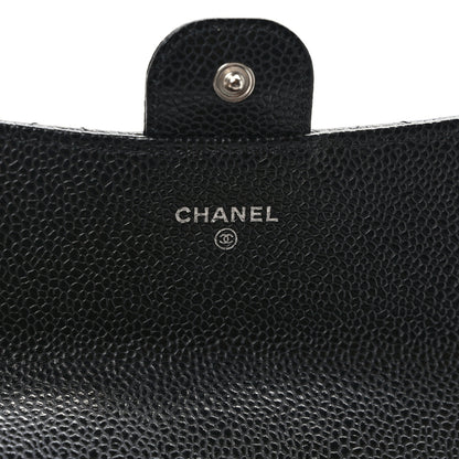 Chanel Caviar Quilted Large Gusset Flap Wallet Black 6 of 8