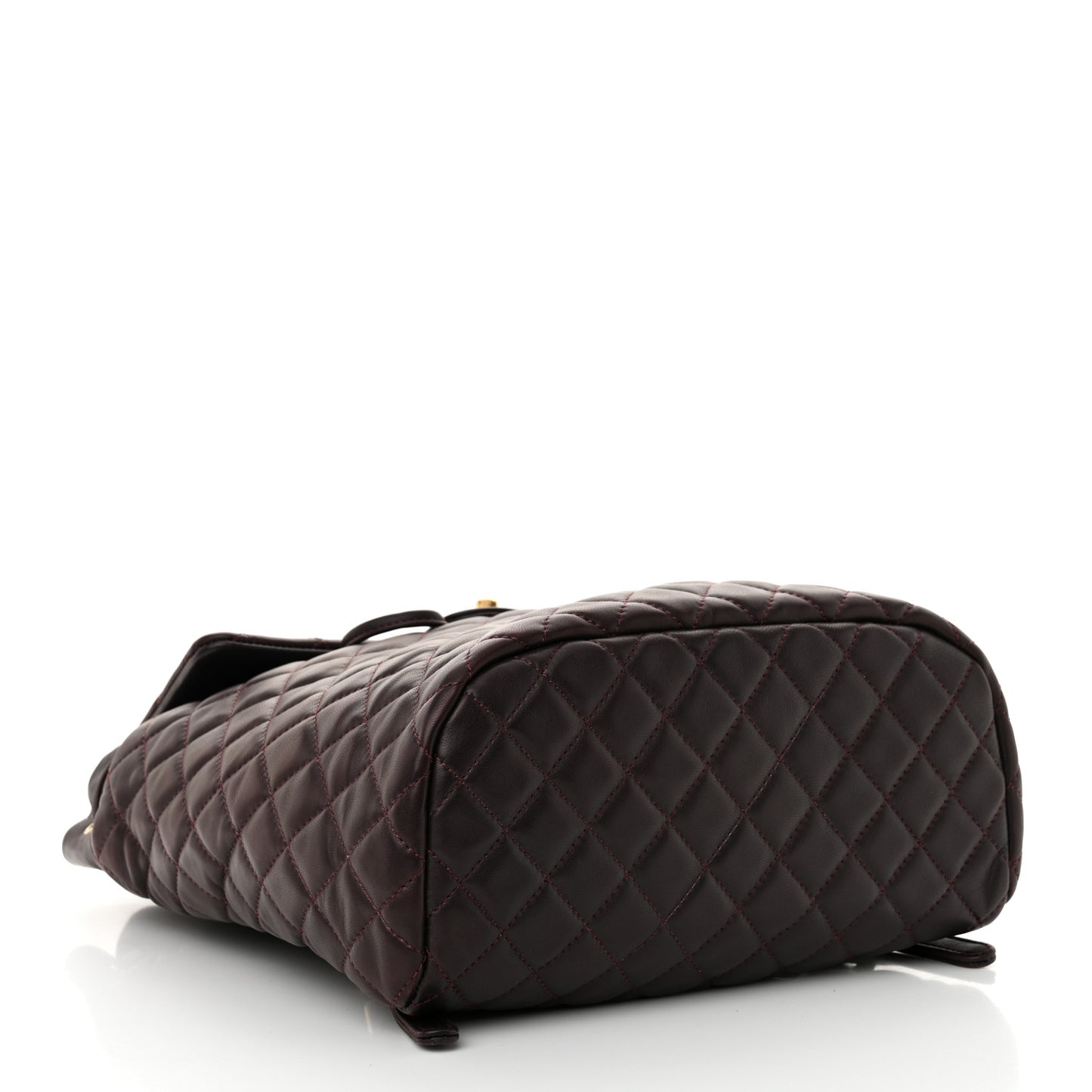 Lambskin Quilted Large Urban Spirit Backpack Dark Purple
