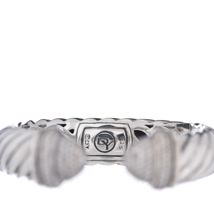 David Yurman Sterling Silver Diamond 15mm Waverly Bracelet 4 of 4