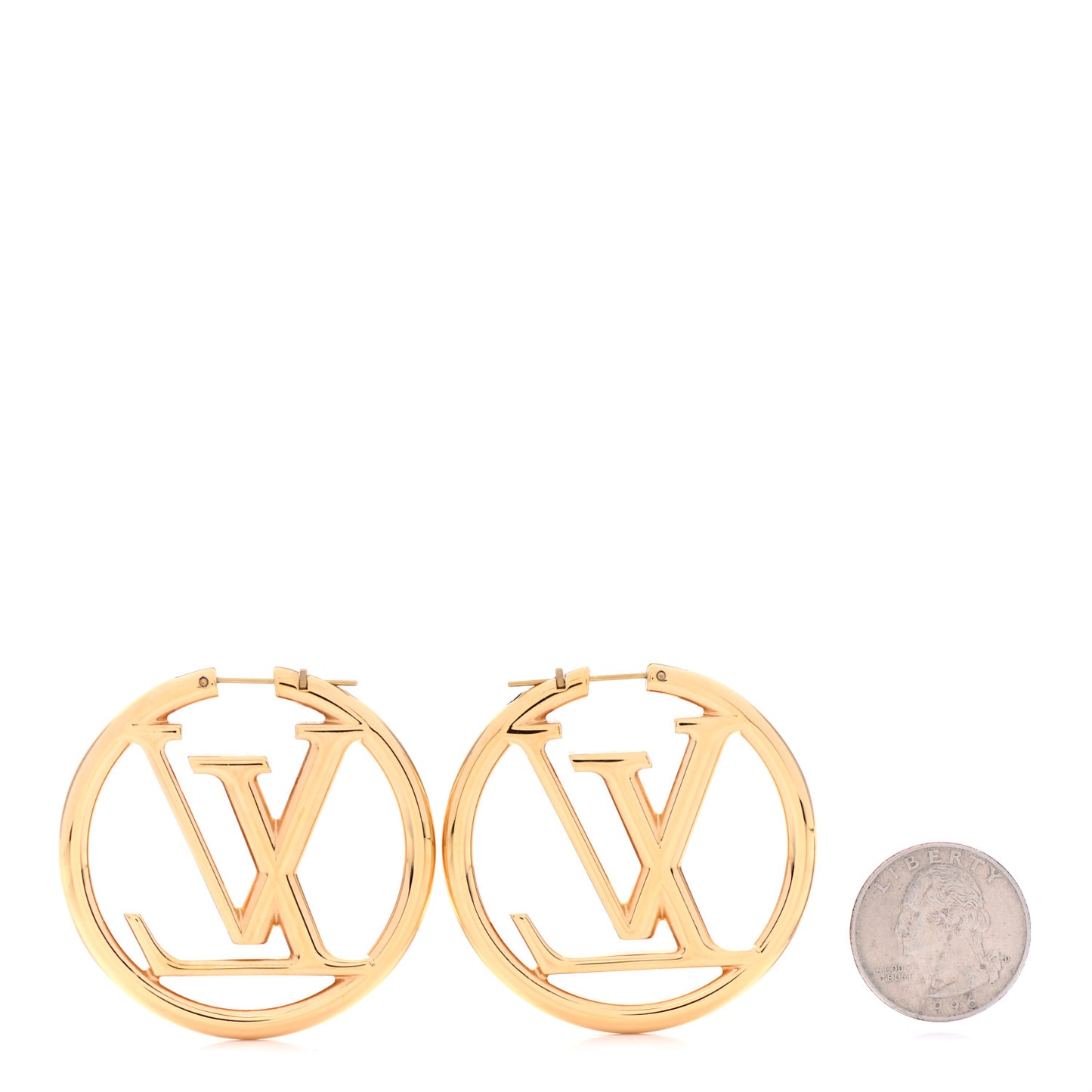 Metal Louise Hoop Earrings Gold