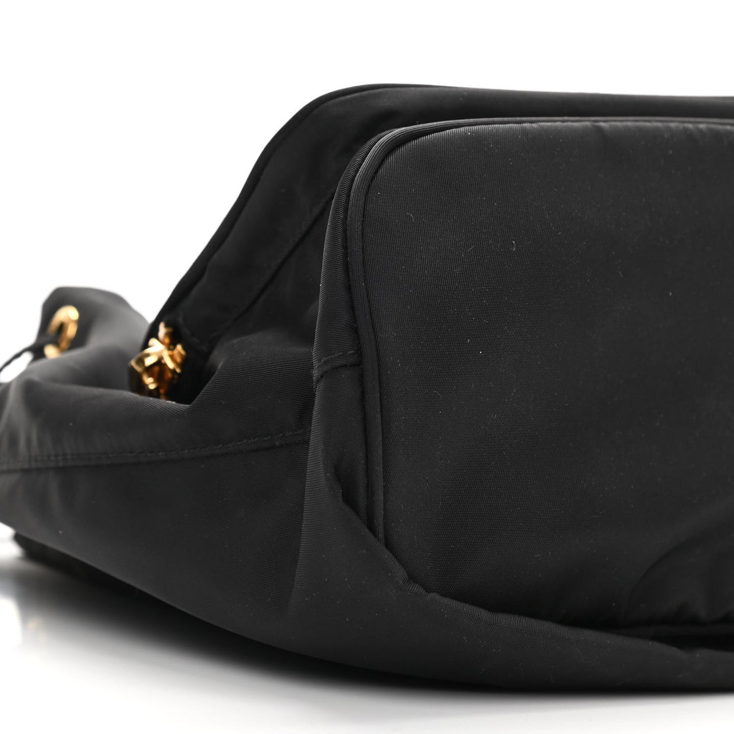 Re-Nylon Duet Drawstring Shoulder Bag Black