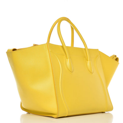 Celine Grained Calfskin Medium Phantom Luggage Yellow 3 of 12