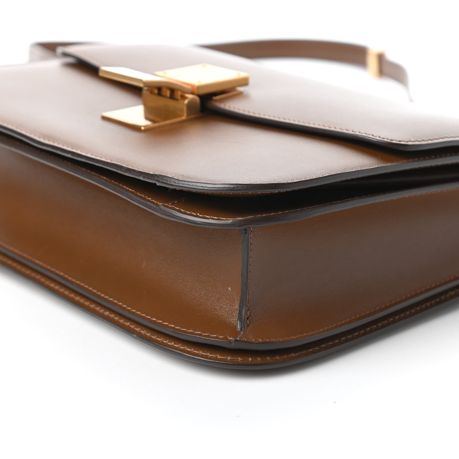 Celine Box Calfskin Medium Classic Box Flap Bag Camel 7 of 12