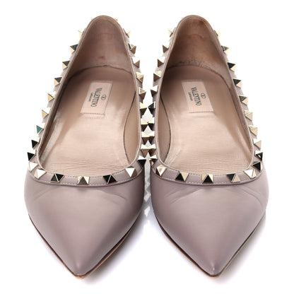 Valentino Garavani Nappa Rockstud Ballerina Flats 39.5 Poudre 5 of 22