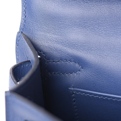Hermes Swift Kelly Pochette Clutch Bleu Brighton 16 of 31
