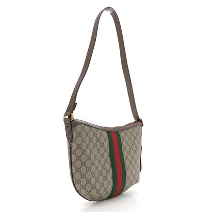 Gucci GG Supreme Monogram Web Small Ophidia Half Moon Hobo Brown 2 of 10