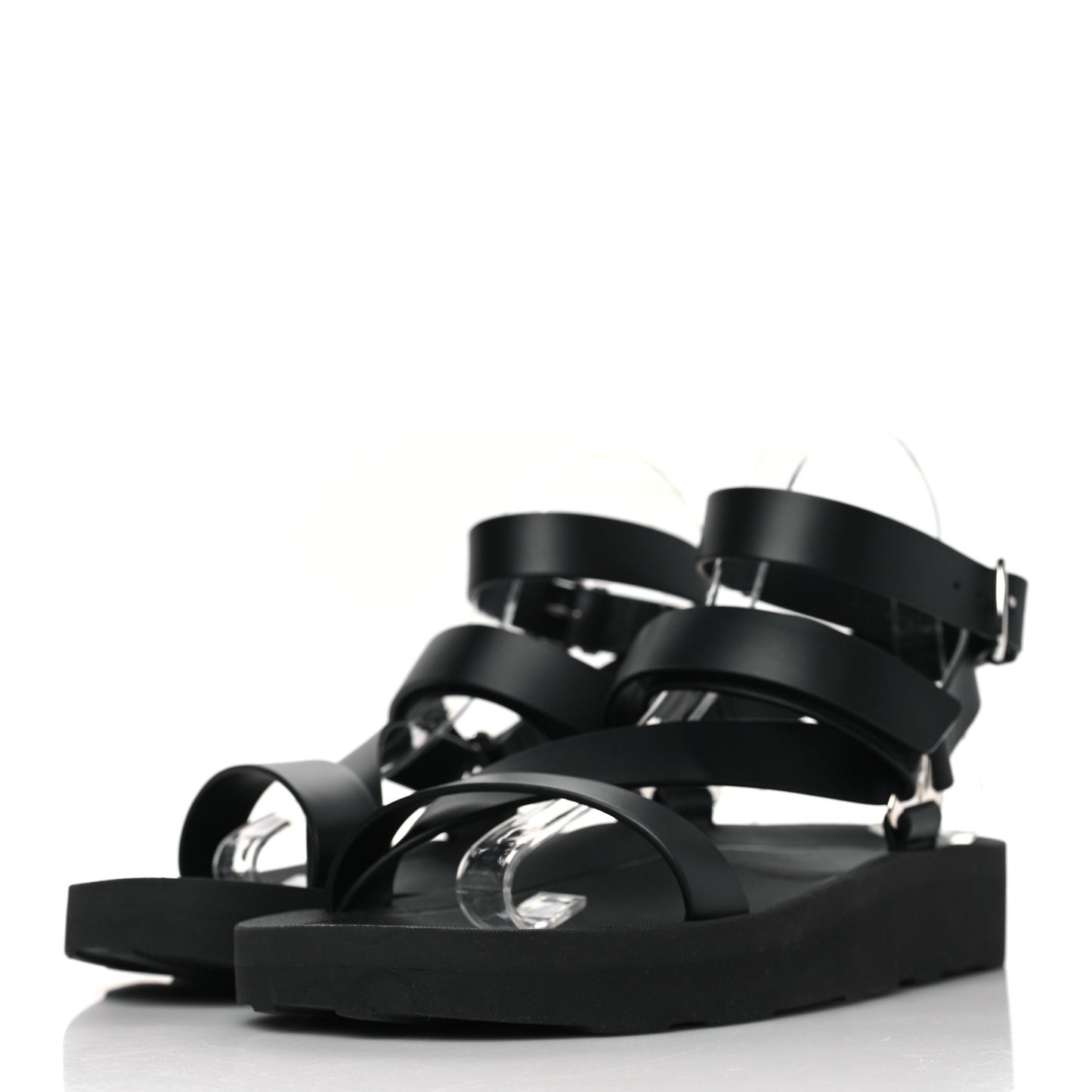 Calfskin Womens Galaxy Sandals 38.5 Black