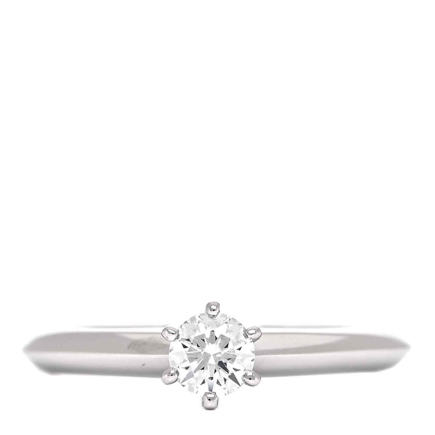 Tiffany Platinum Diamond .21ct Solitaire Engagement Ring 45 3.25 1 of 5