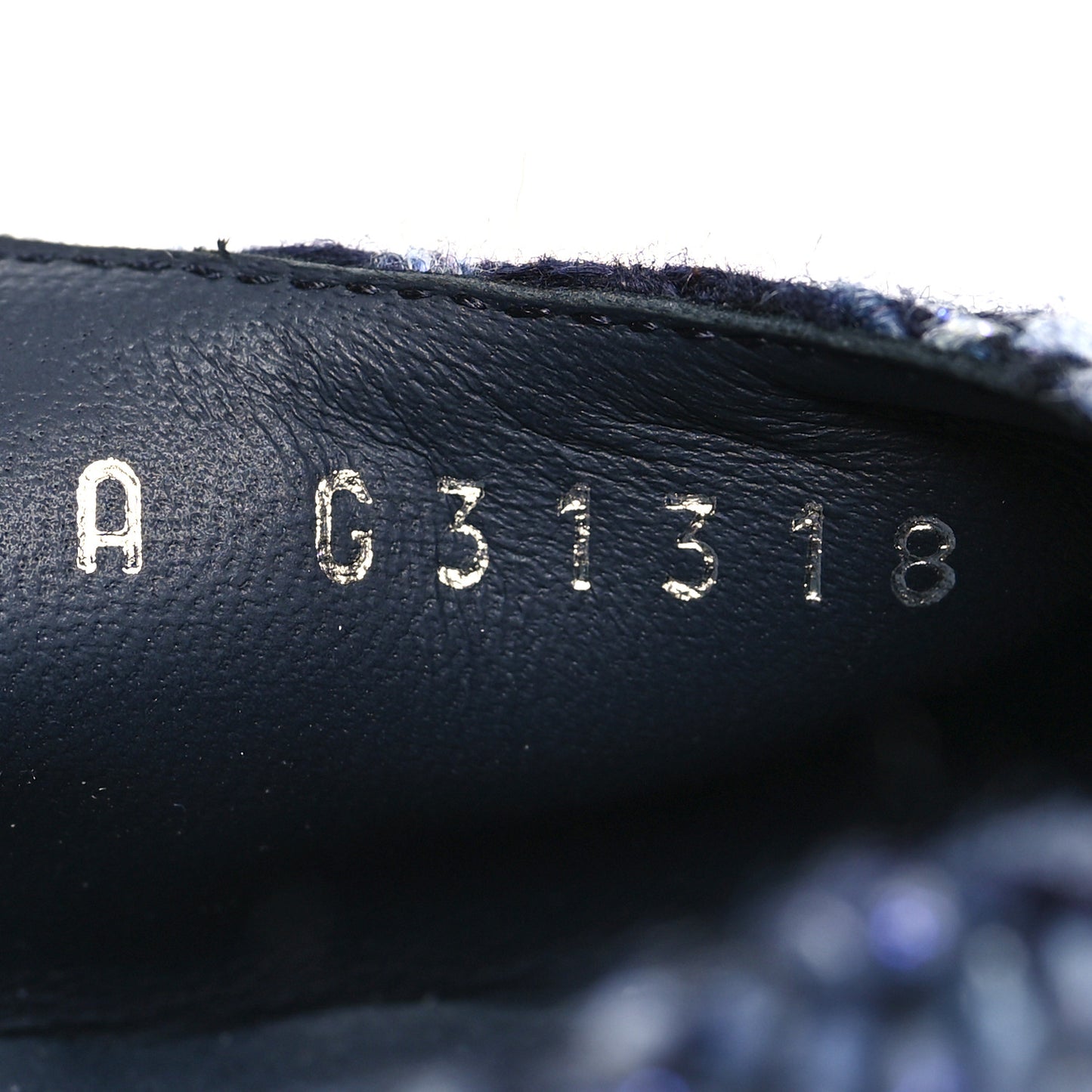 Tweed Cap Toe CC Slingback Pumps 36.5 Navy Blue Black
