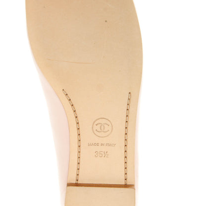 Chanel Lambskin Patent Cap Toe CC Ballerina Flats 35.5 Rose Clair 6 of 8