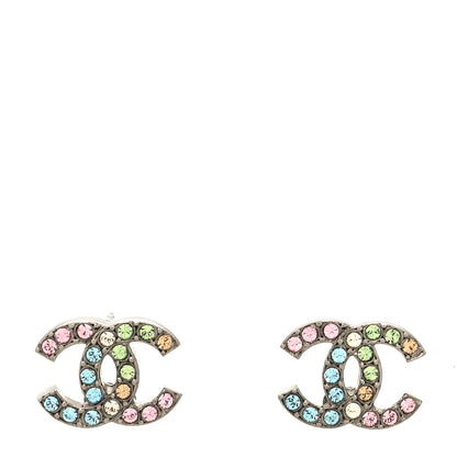Chanel Ruthenium Crystal CC Earrings Multicolor 1 of 4