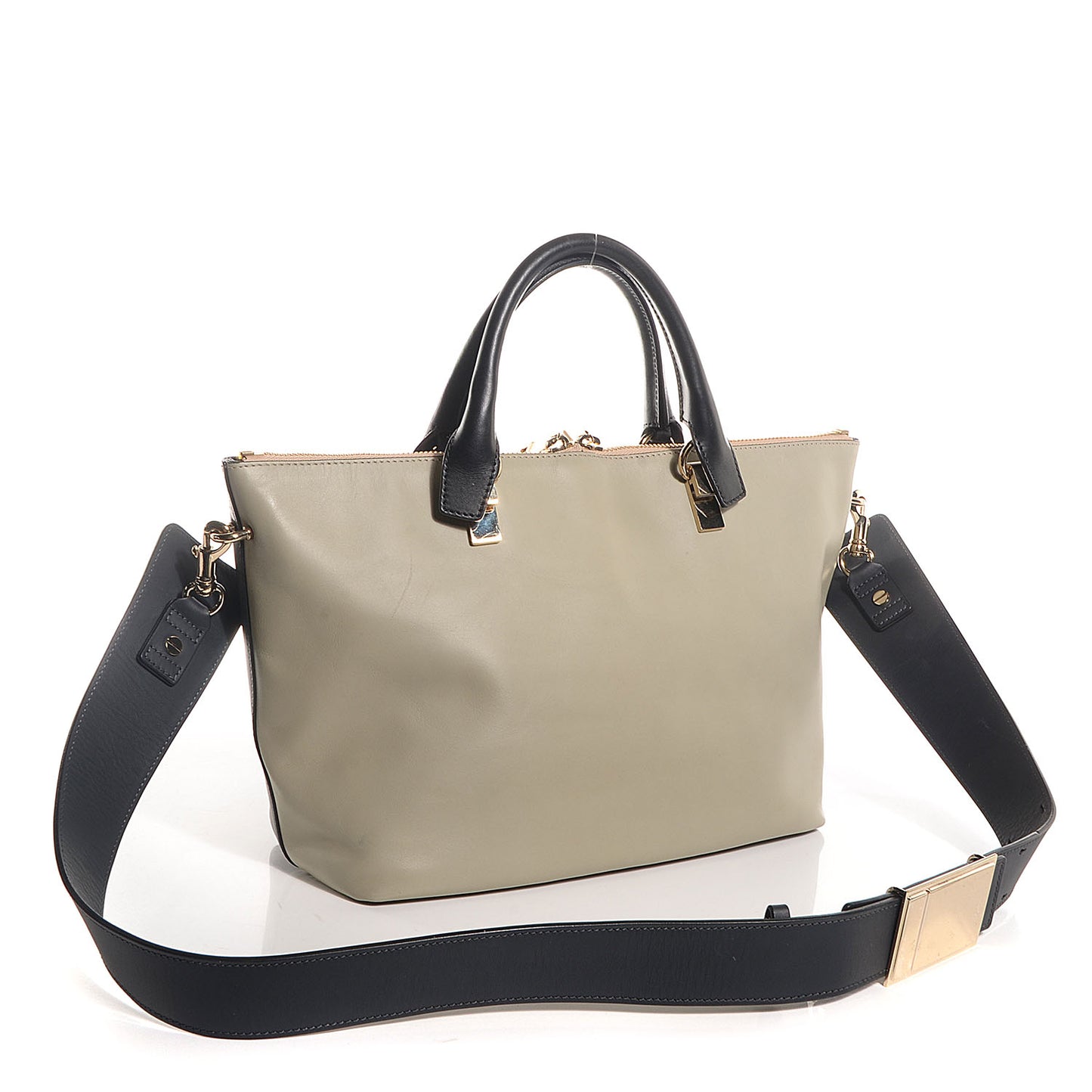 Smooth Calfskin Medium Baylee Tote Mushroom Black