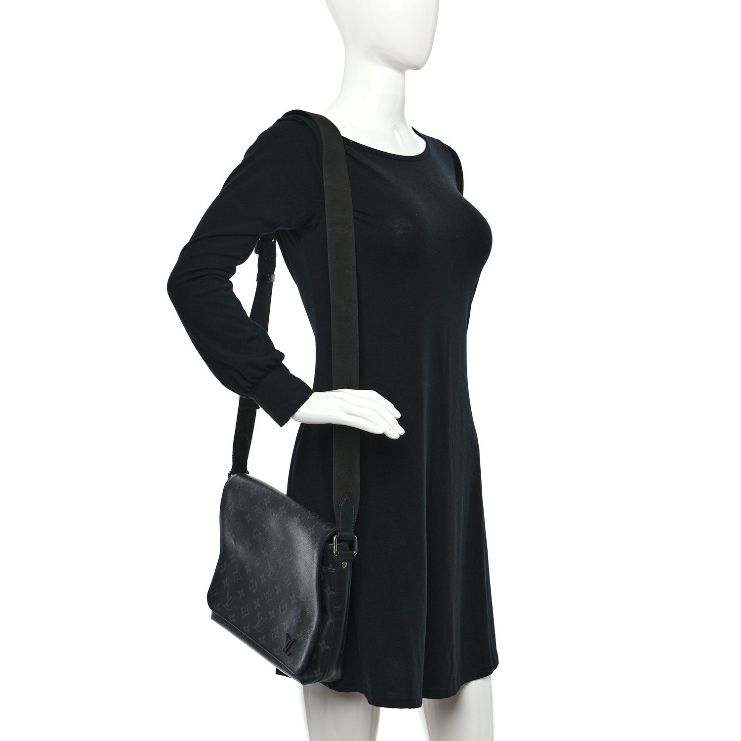 Louis Vuitton Monogram Eclipse District PM Black 2 of 15