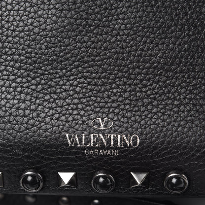 Valentino Garavani Grained Calfskin Onyx Rockstud Rolling Camera Crossbody Bag Black 7 of 10