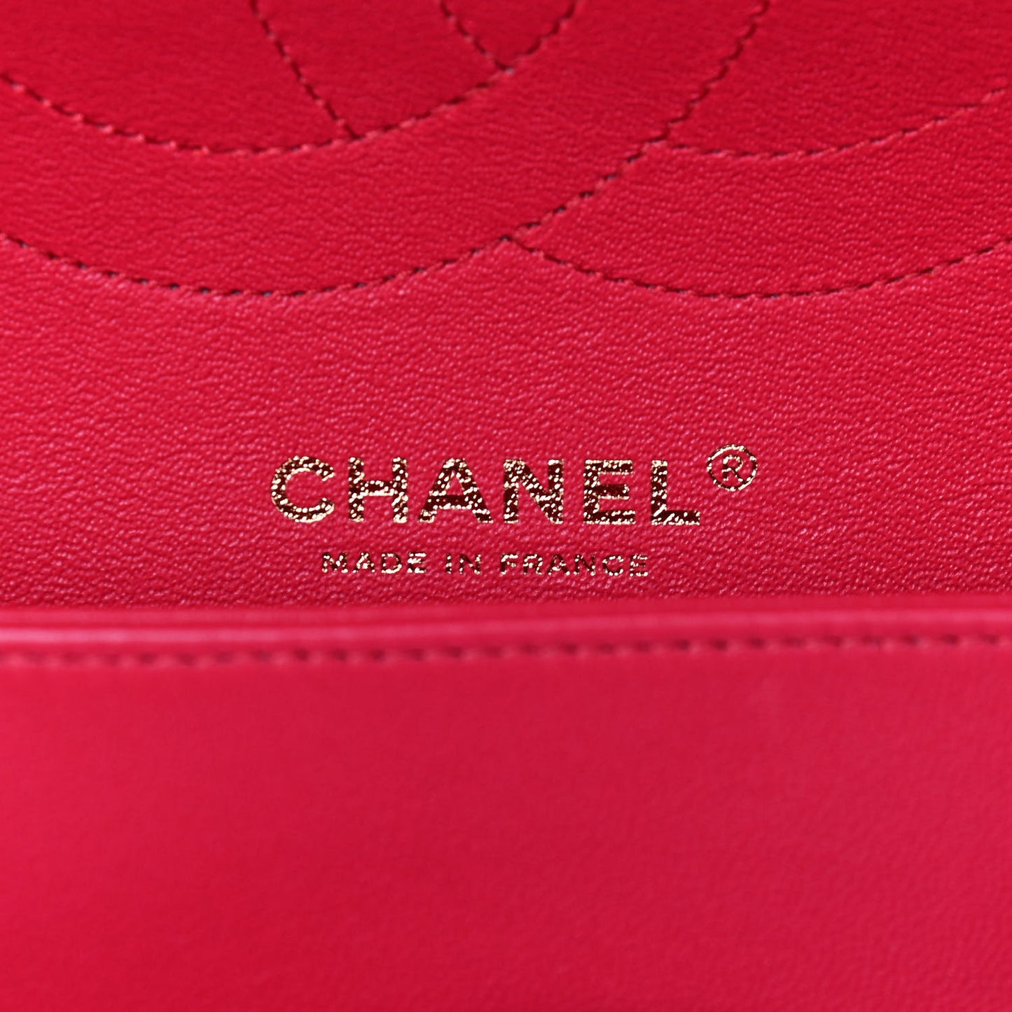 Lambskin Quilted Jumbo Double Flap Red