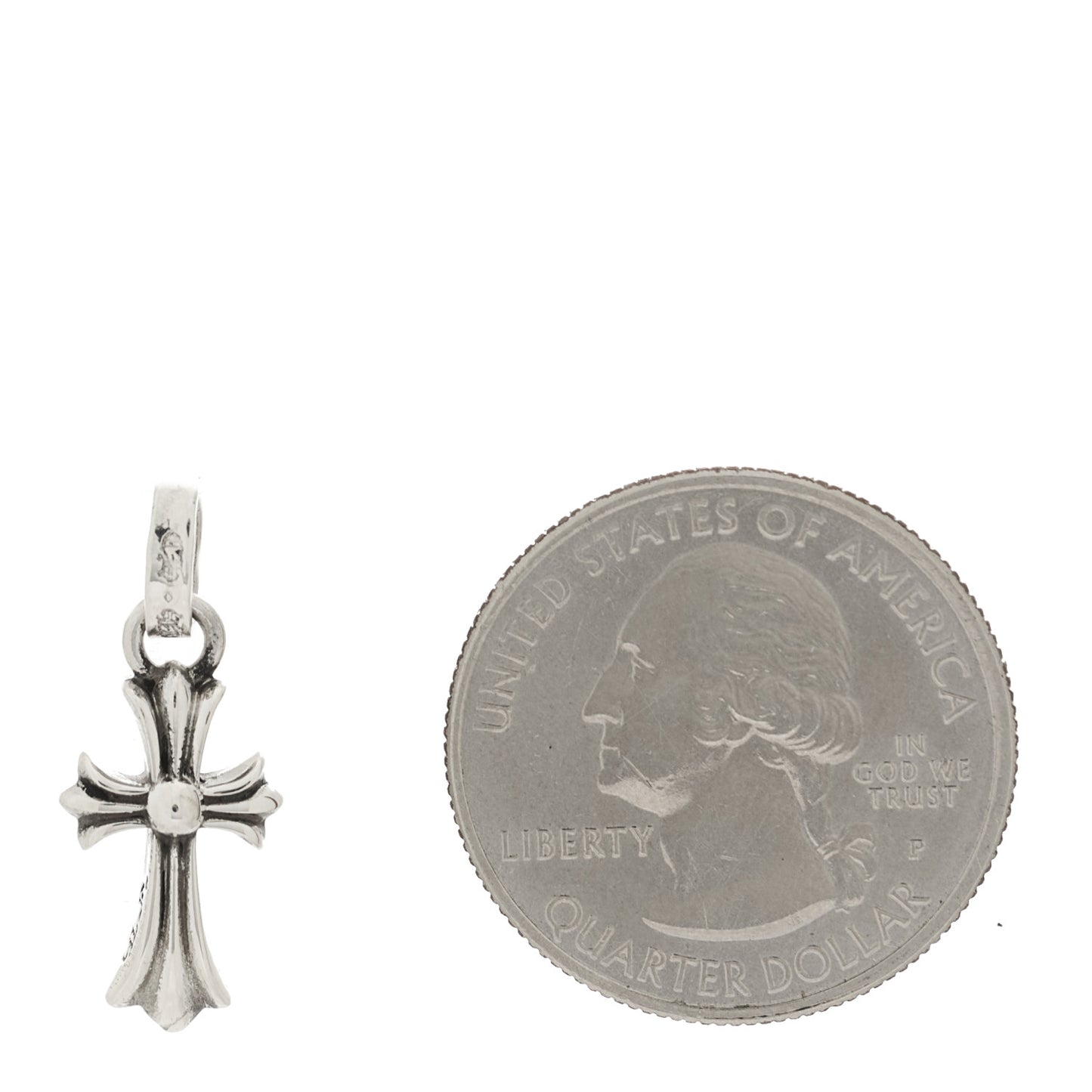 Sterling Silver Baby Fat Cross Pendant