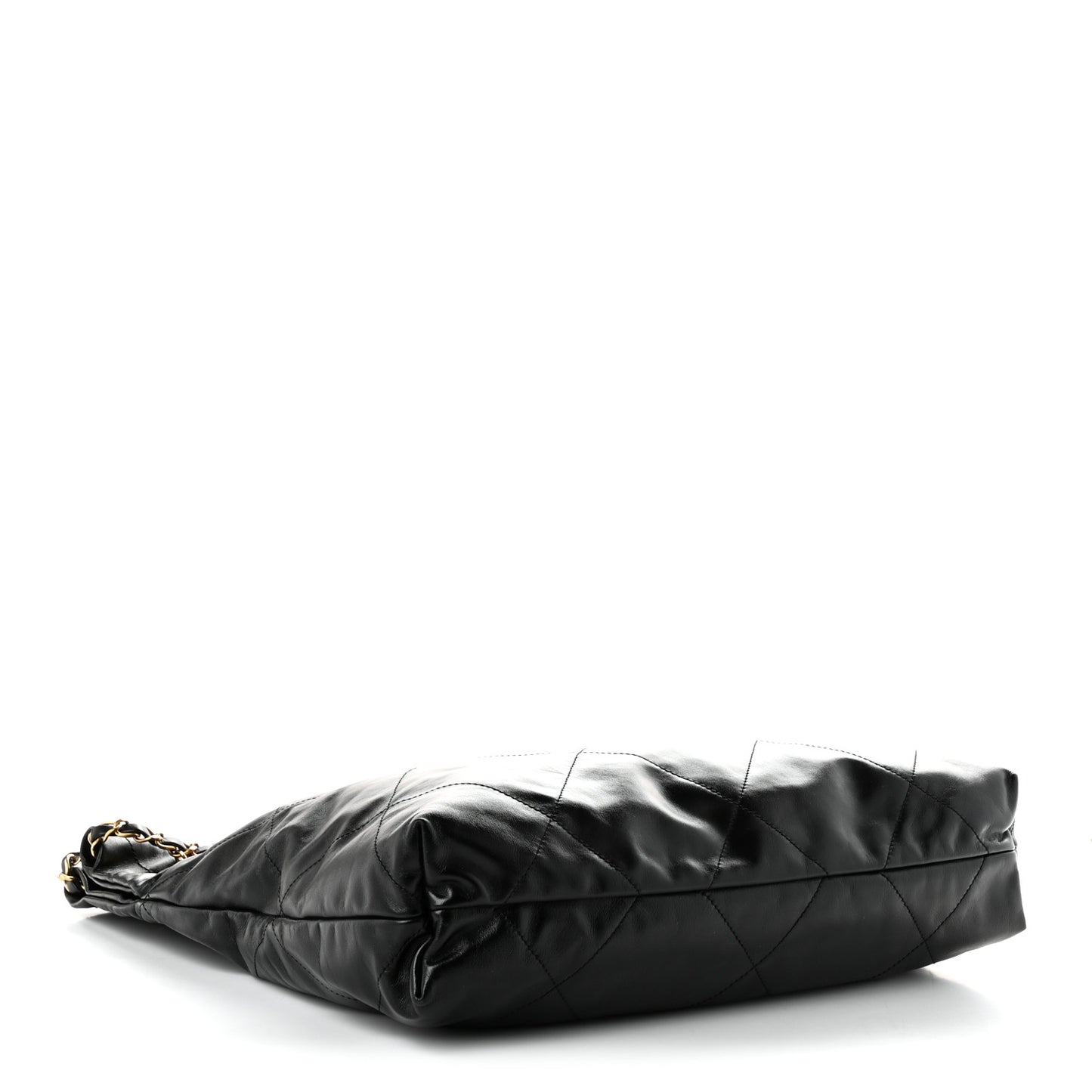 Shiny Calfskin Quilted Chanel 22 Black