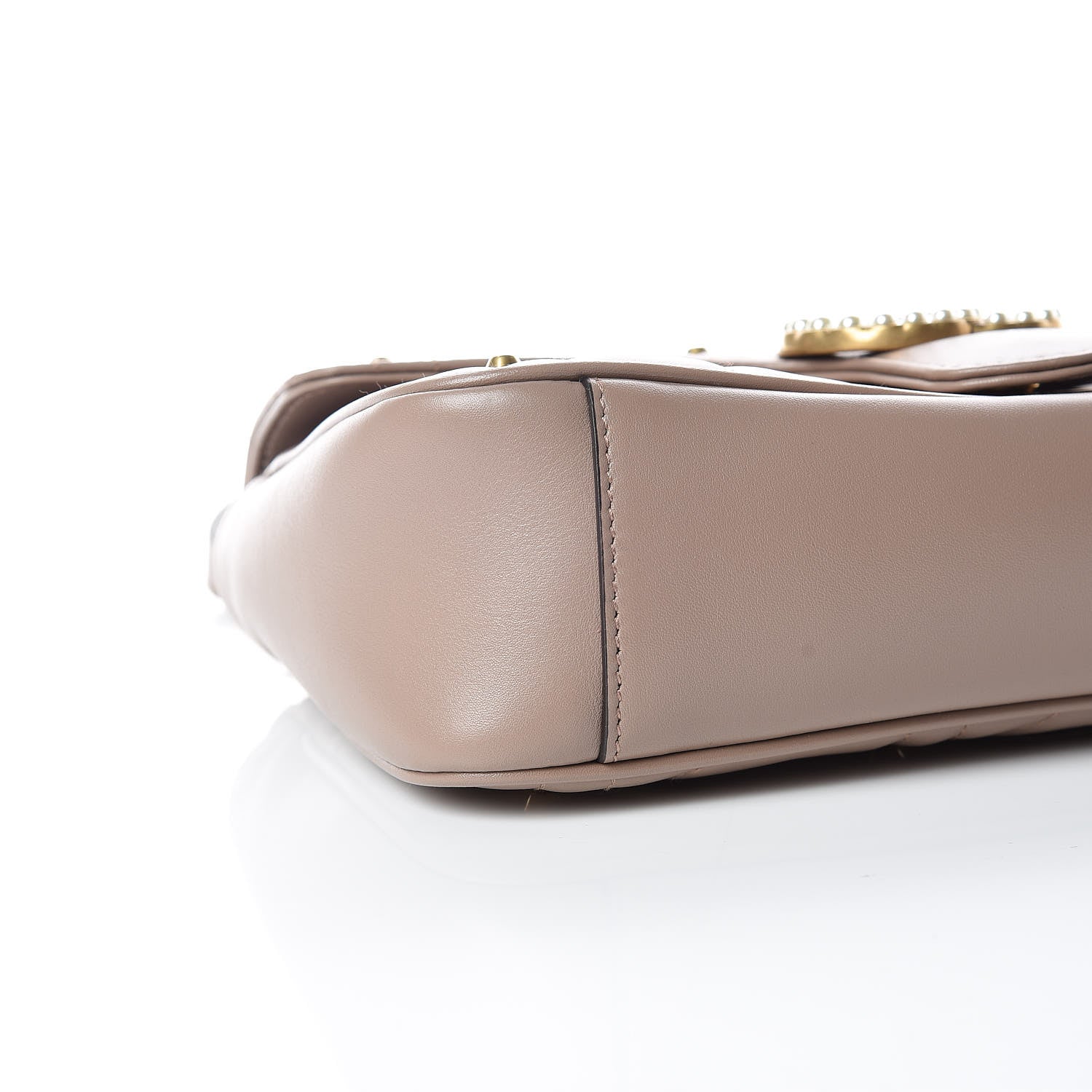 Gucci Calfskin Matelasse Studded Mini Pearly GG Marmont Shoulder Bag Porcelain Rose 5 of 9
