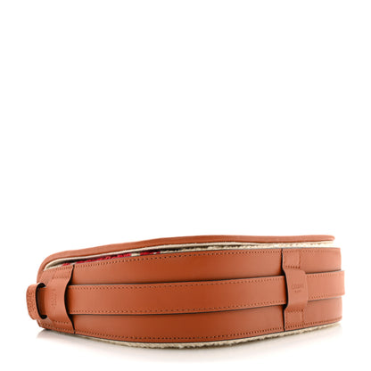 Celine Tweed Medium Maillon Triomphe Red Tan 4 of 10