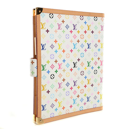 Louis Vuitton Monogram Multicolor Large Ring Agenda Cover White 3 of 7
