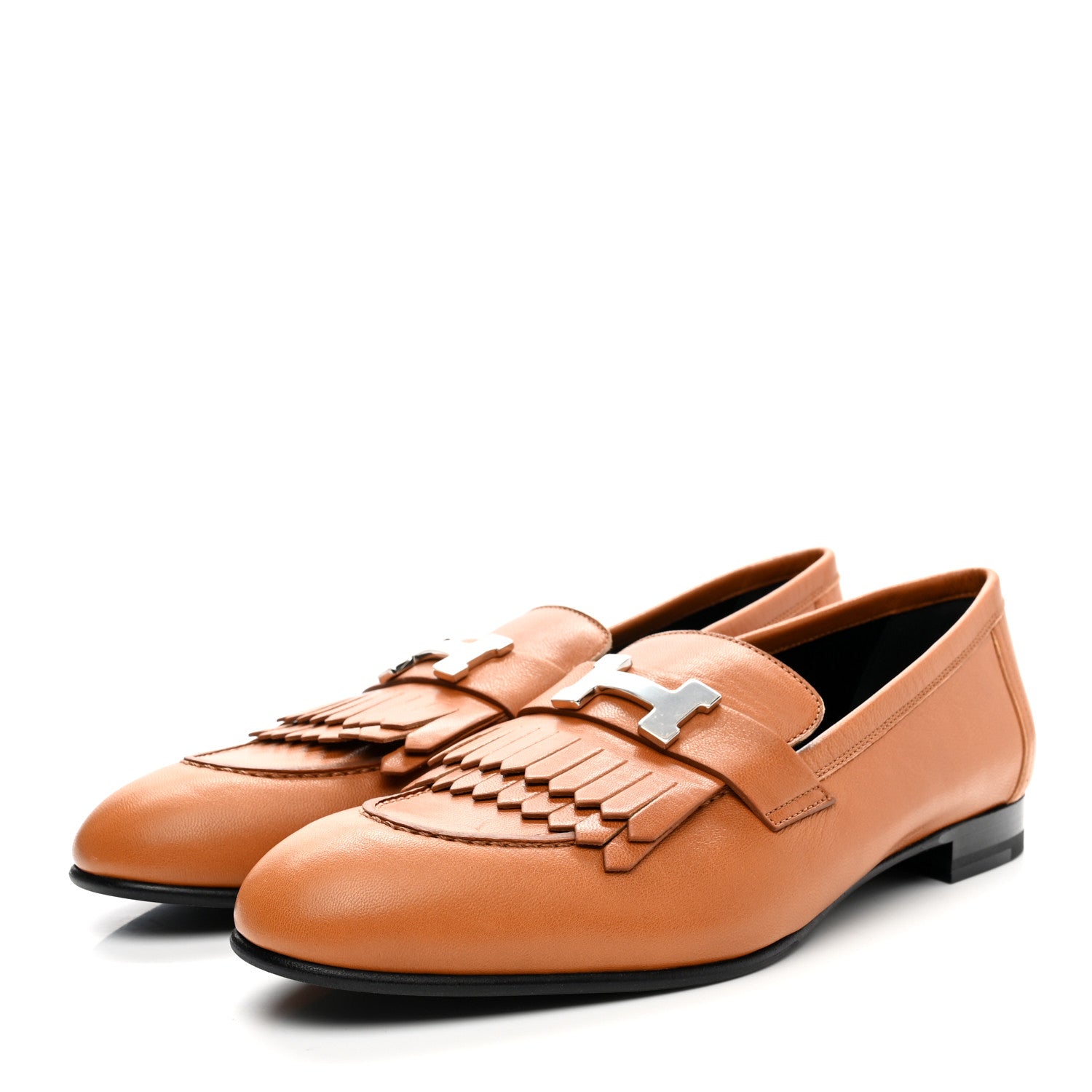 Hermes Goatskin Womens Royal Loafers 41 Naturel 3 of 9