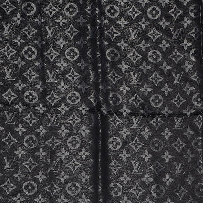 Louis Vuitton Silk Lurex Wool Monogram Shine Shawl Black 1 of 6