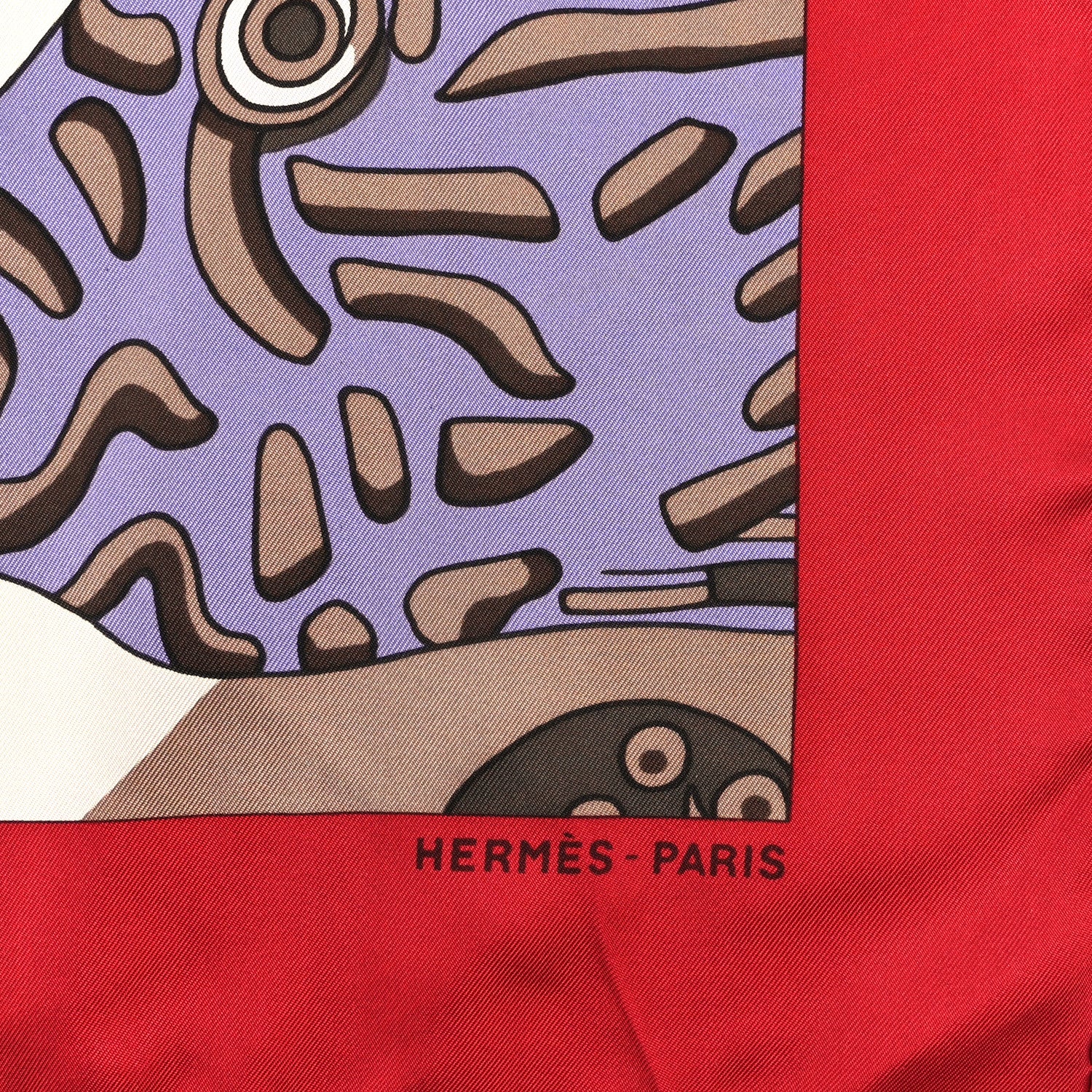 Hermes Silk Grands Fonds Detail Scarf 90 Red Multicolor 2 of 3