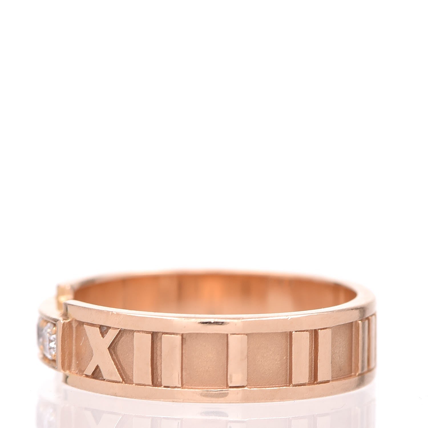 Tiffany 18K Rose Gold Diamond Atlas Ring 56 7.5 3 of 6