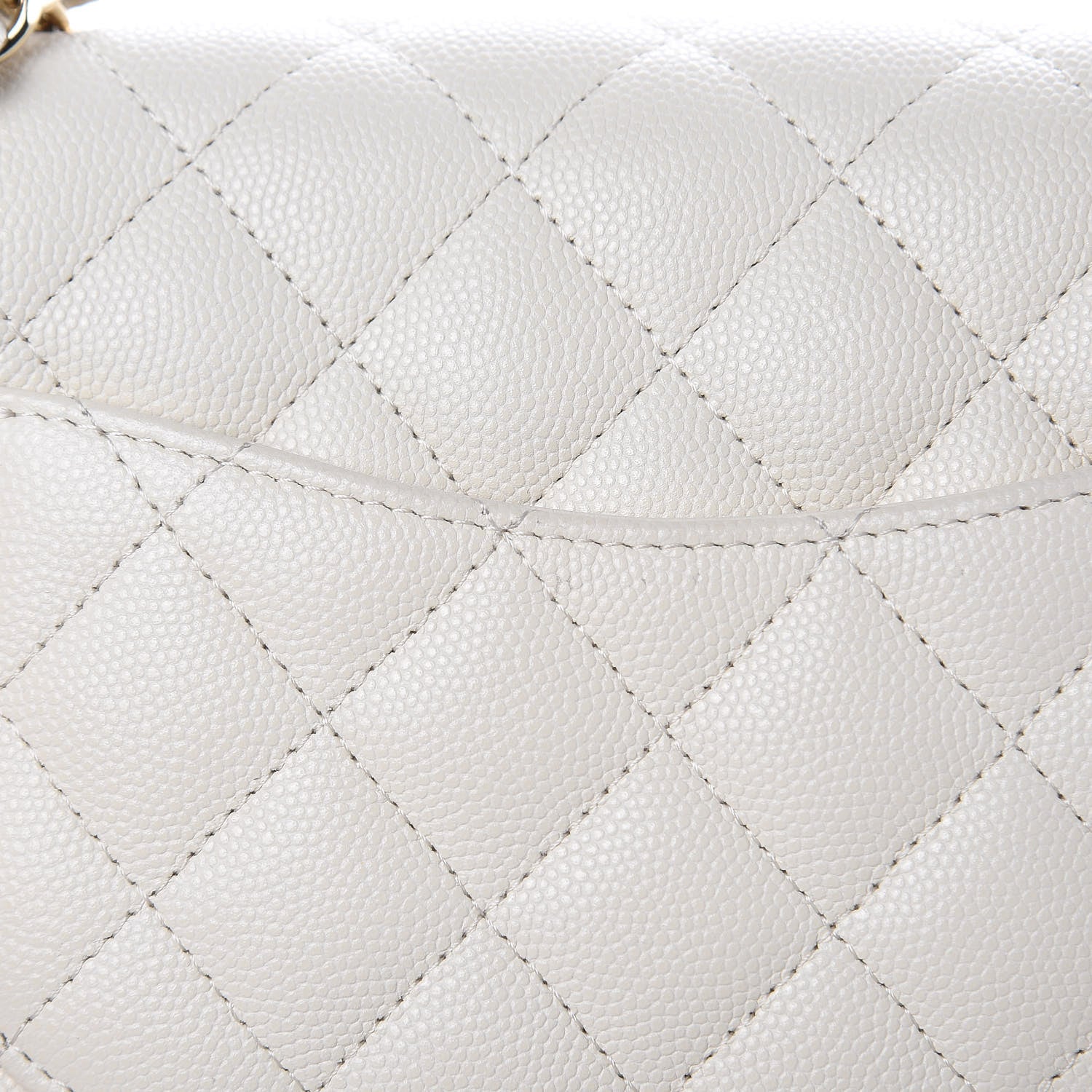 Chanel Caviar Quilted Mini Square Flap White 10 of 11