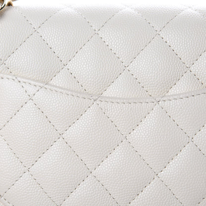 Chanel Caviar Quilted Mini Square Flap White 10 of 11