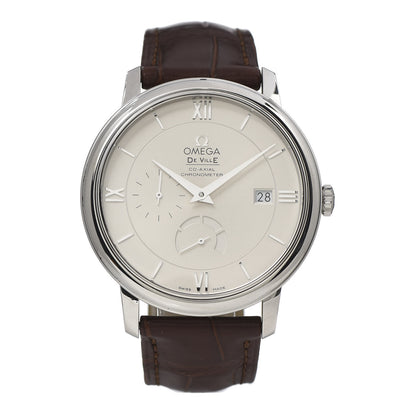 Omega Stainless Steel Alligator 39mm De Ville Prestige Co-Axial Power Reserve Automatic Watch 424.13.40.21.02.001 1 of 8